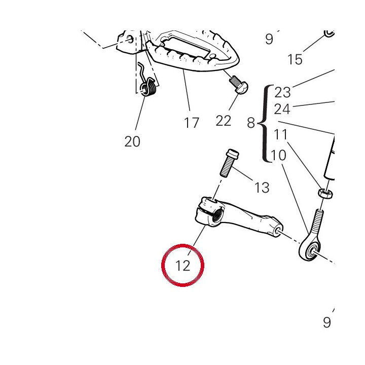 Gearchange control lever — réf. 45613631AA | Ducati Store