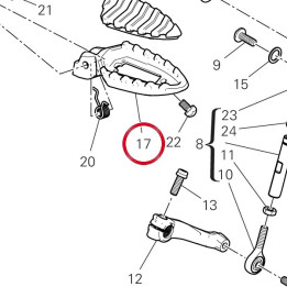 Repose-Pieds avant gauche — réf. 46410632B | Ducati Store