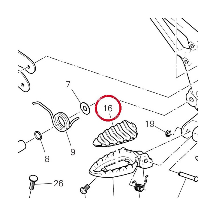 Caoutchouc Repose-Pieds — réf. 76510041B | Ducati Store