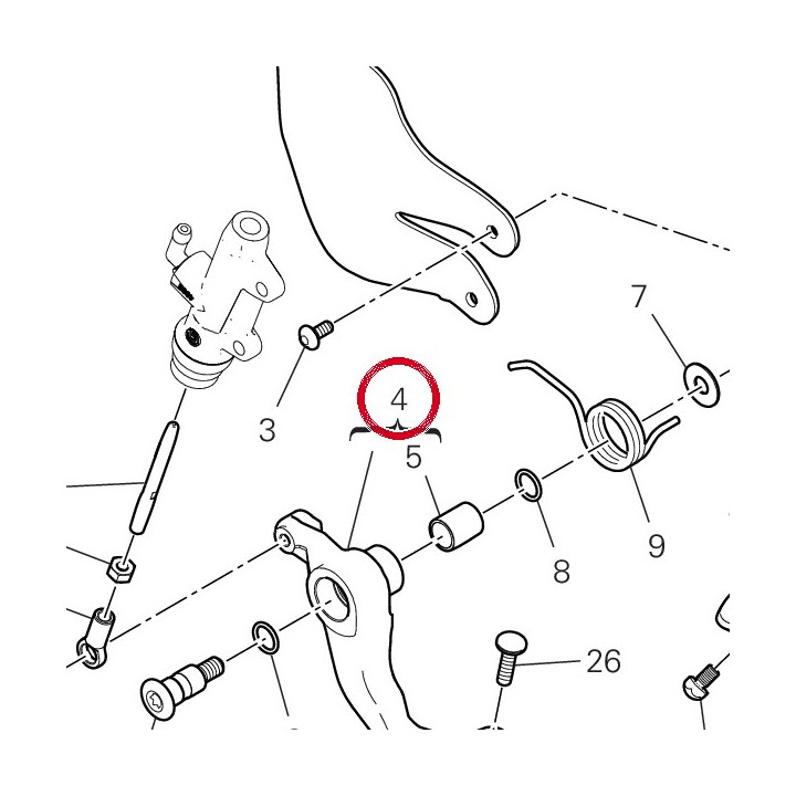Ensemble levier frein — réf. 45721271AA | Ducati Store