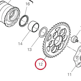 Couronne D43 49411891AA — réf. 49411891AA | Ducati Store