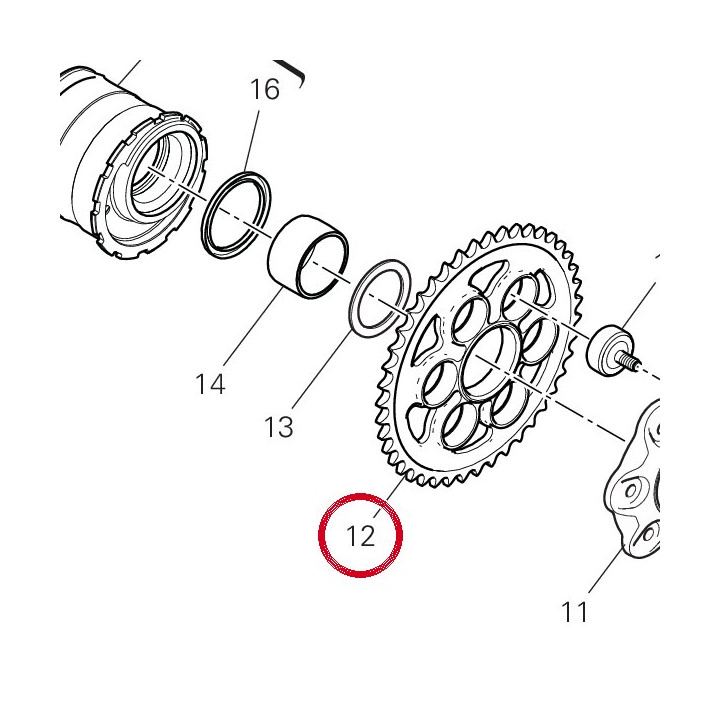 Couronne D43 49411891AA — réf. 49411891AA | Ducati Store