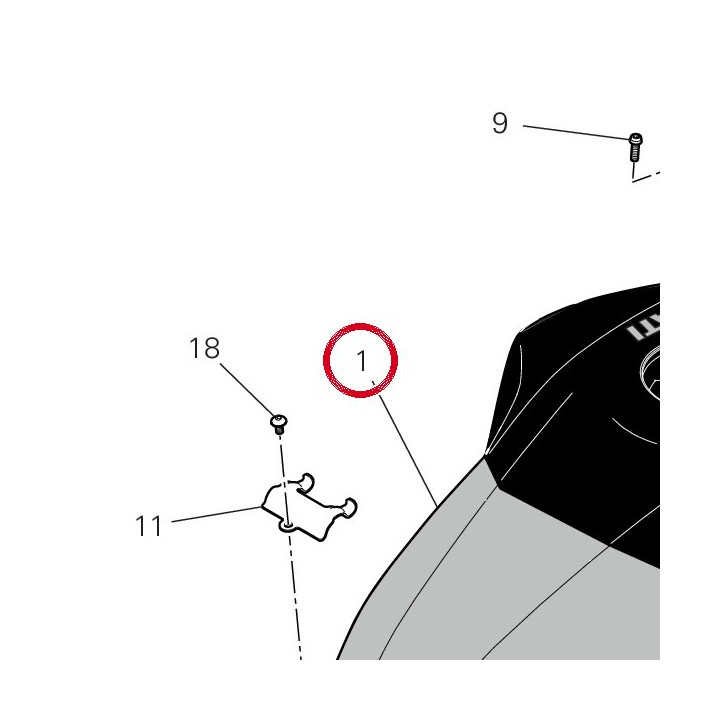 Réservoir carburant — réf. 58613154AE | Ducati Store