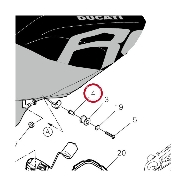 Entretoise 7131F421AA — réf. 7131F421AA | Ducati Store