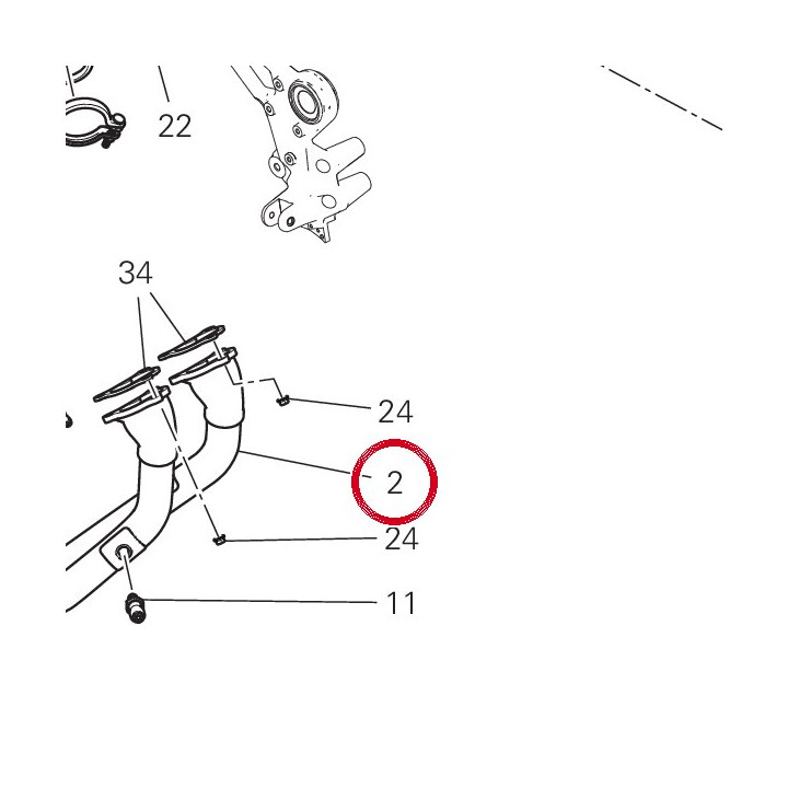 Collecteur D'Echappement — réf. 57015331A | Ducati Store