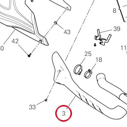 Pare-Chaleur horizontal — réf. 46111312AB | Ducati Store