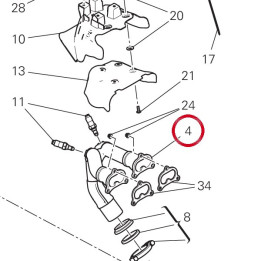 Collecteur D'Echappement — réf. 57115221A | Ducati Store