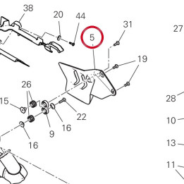 Pare-Chaleur gauche — réf. 4601M651AA | Ducati Store