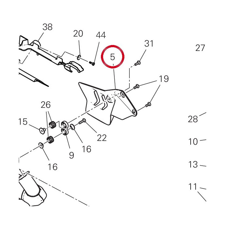 Pare-Chaleur gauche — réf. 4601M651AA | Ducati Store