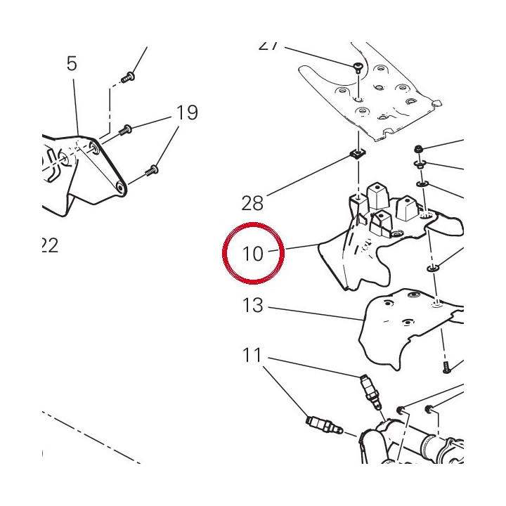 Pare-Chaleur devant — réf. 4601M631A | Ducati Store