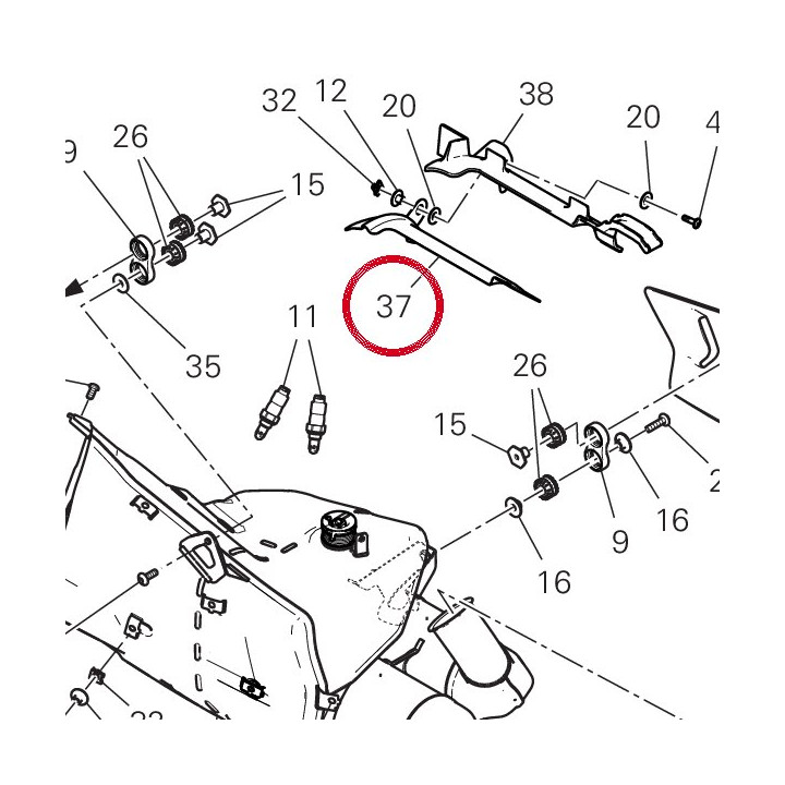 Pare-Chaleur 4601R012A — réf. 4601R012A | Ducati Store