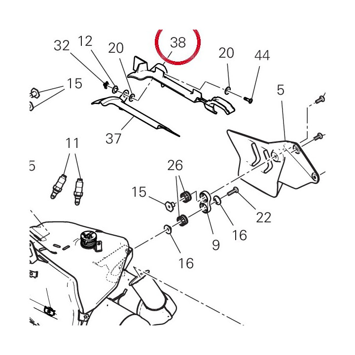 Pare-Chaleur plastique — réf. 4601R021A | Ducati Store