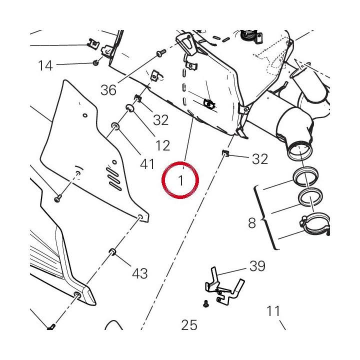 Silencieux complet 574P5271A — réf. 574P5271A | Ducati Store
