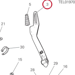 Repose-Pieds arrière — réf. 46520952AA | Ducati Store
