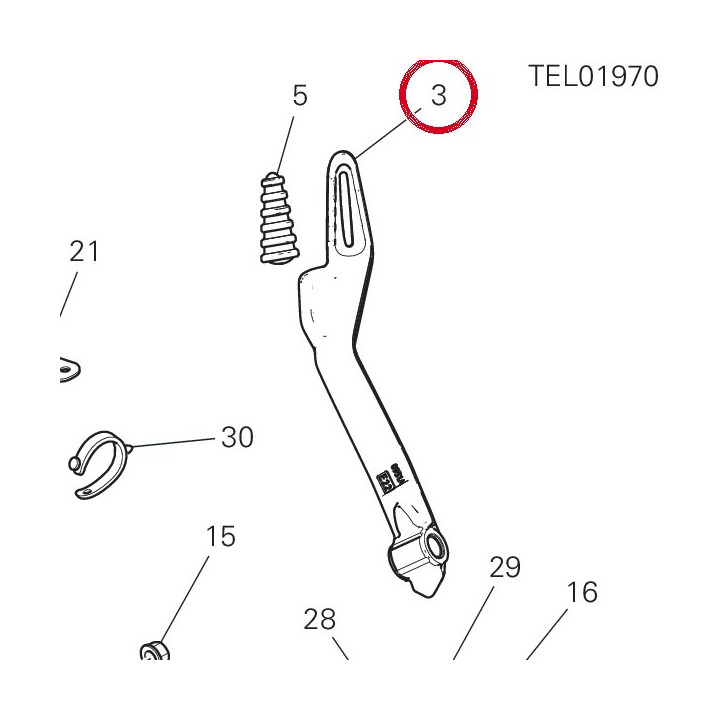 Repose-Pieds arrière — réf. 46520952AA | Ducati Store