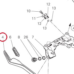Repose-Pieds arrière droit — réf. 46520942AA | Ducati Store