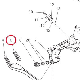 Rear rh foot peg rubber pad — réf. 76510331A | Ducati Store