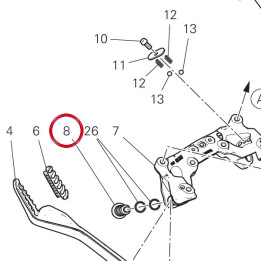 Pivot Repose-Pieds arrière — réf. 82113561A | Ducati Store