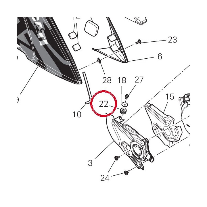 Caoutchouc 76412101A — réf. 76412101A | Ducati Store