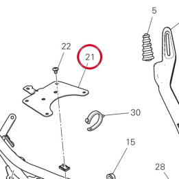 Staffa centrale telaietto — réf. 8301N651AA | Ducati Store