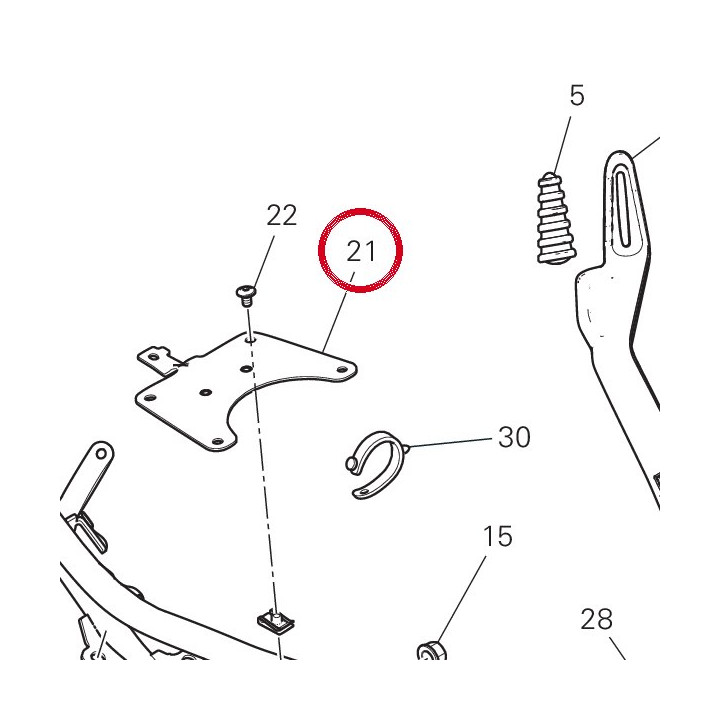 Staffa centrale telaietto — réf. 8301N651AA | Ducati Store