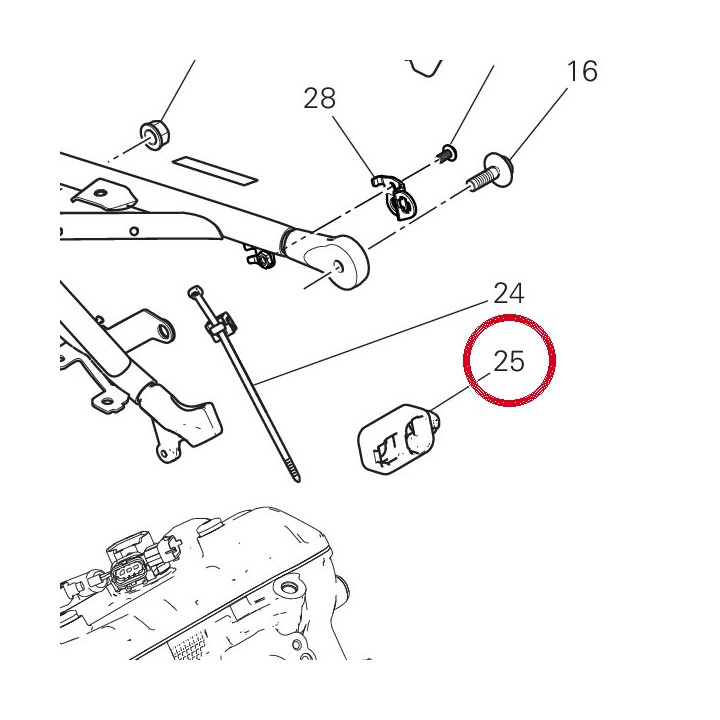 Support connecteur 8291P401A — réf. 8291P401A | Ducati Store