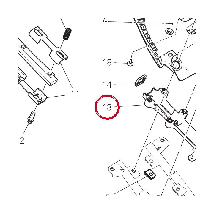 Lower handle lock 1705 — réf. 8291P242A | Ducati Store