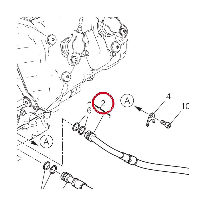 Tuyau de refoulement huile — réf. 54911523A | Ducati Store