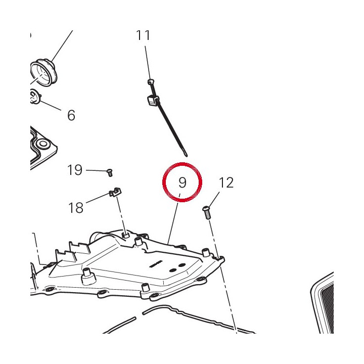Couvercle airbox supérieur — réf. 24717422A | Ducati Store