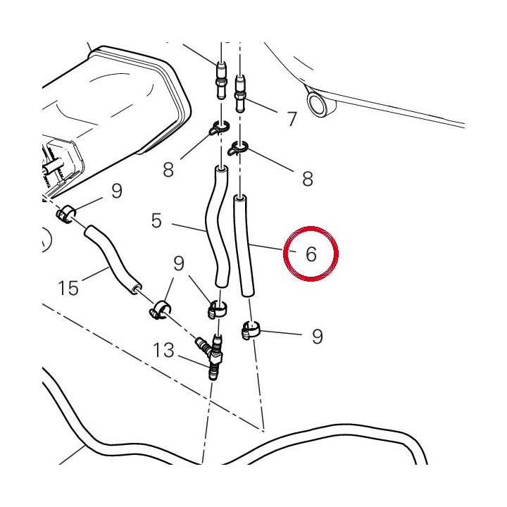 Tuyau drainage 935Z0481A — réf. 935Z0481A | Ducati Store