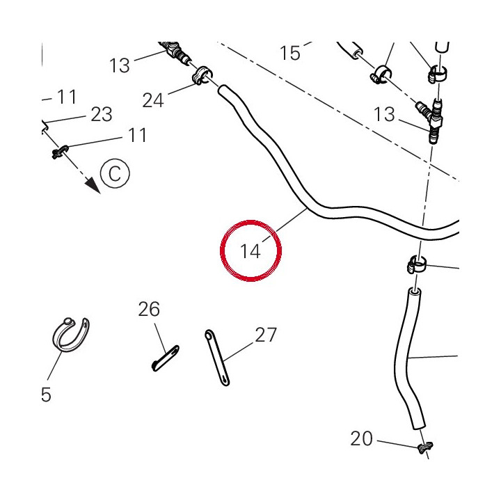 Tuyau drainage 93512431A — réf. 93512431A | Ducati Store