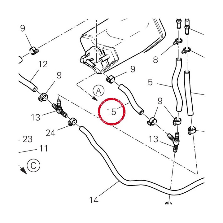 Tuyau 935Z0451A — réf. 935Z0451A | Ducati Store