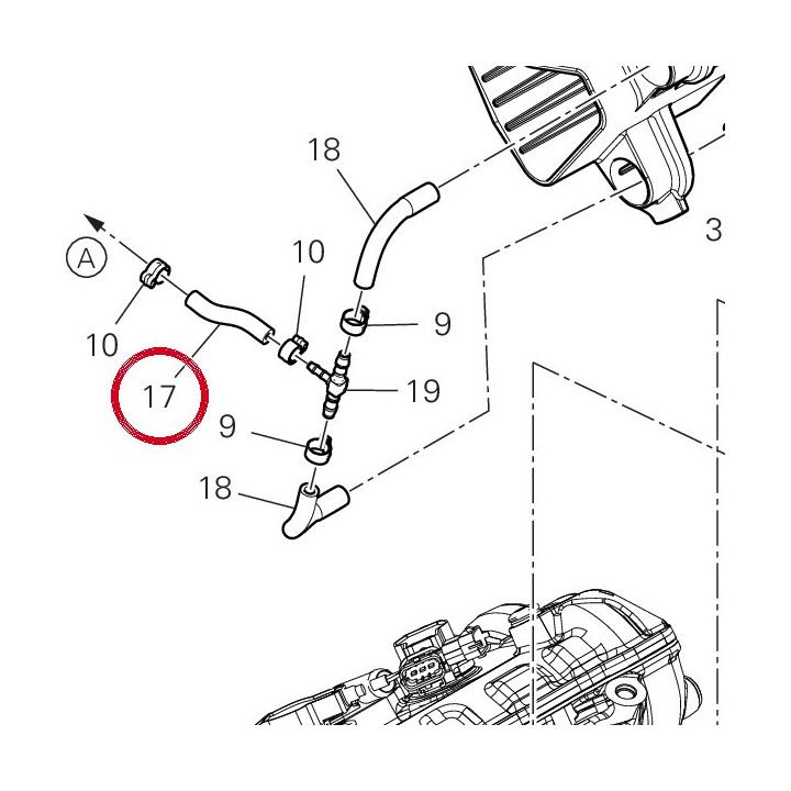 Tuyau 935Z0421A — réf. 935Z0421A | Ducati Store