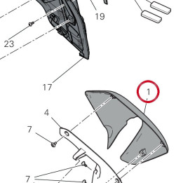 Cache radiateur gauche — réf. 4801D144AD | Ducati Store