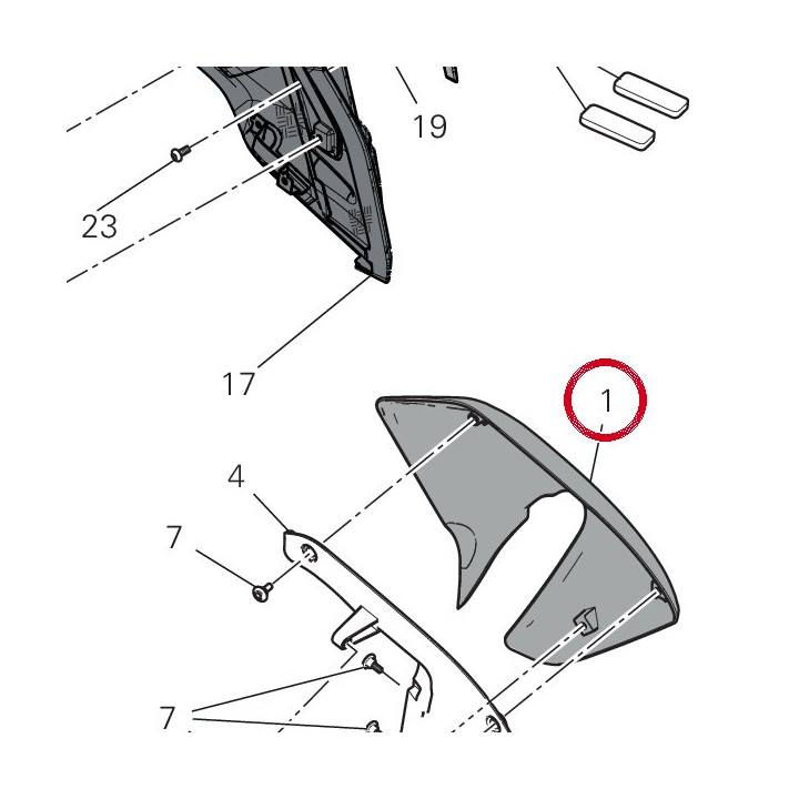 Cache radiateur gauche — réf. 4801D144AD | Ducati Store