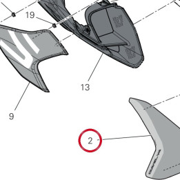 Cache radiateur droite — réf. 4801D153AD | Ducati Store