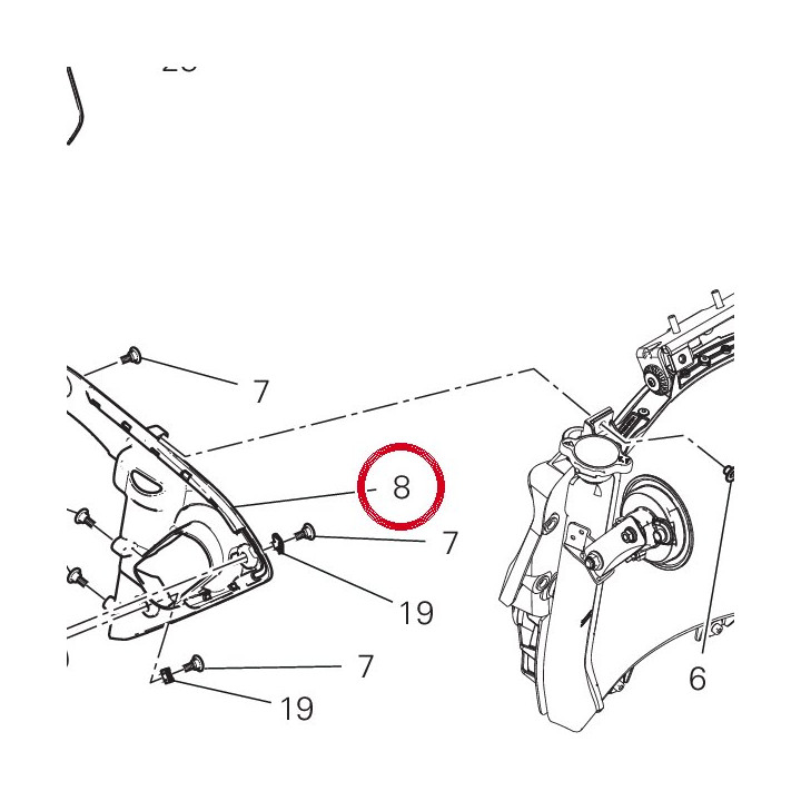 Right radiator cover cap — réf. 4801D173A | Ducati Store