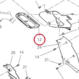 Lh back escutcheon painted — réf. 4801D291AA | Ducati Store
