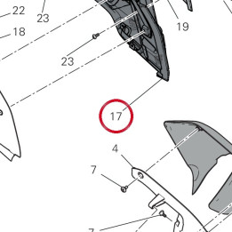 Ouie radiateur gauche — réf. 4801K032BA | Ducati Store