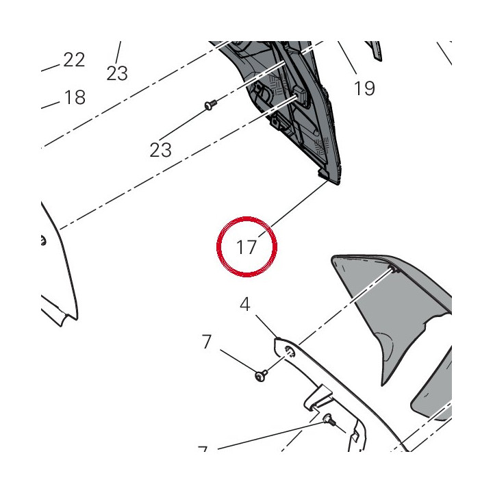 Ouie radiateur gauche — réf. 4801K032BA | Ducati Store