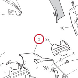 Calotte gauche 4601M532A — réf. 4601M532A | Ducati Store