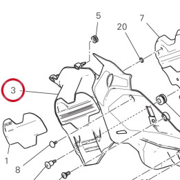 Couvercle droit 4601M541B — réf. 4601M541B | Ducati Store
