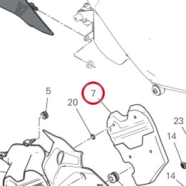 Panneau insonorisant droit — réf. 48613401A | Ducati Store