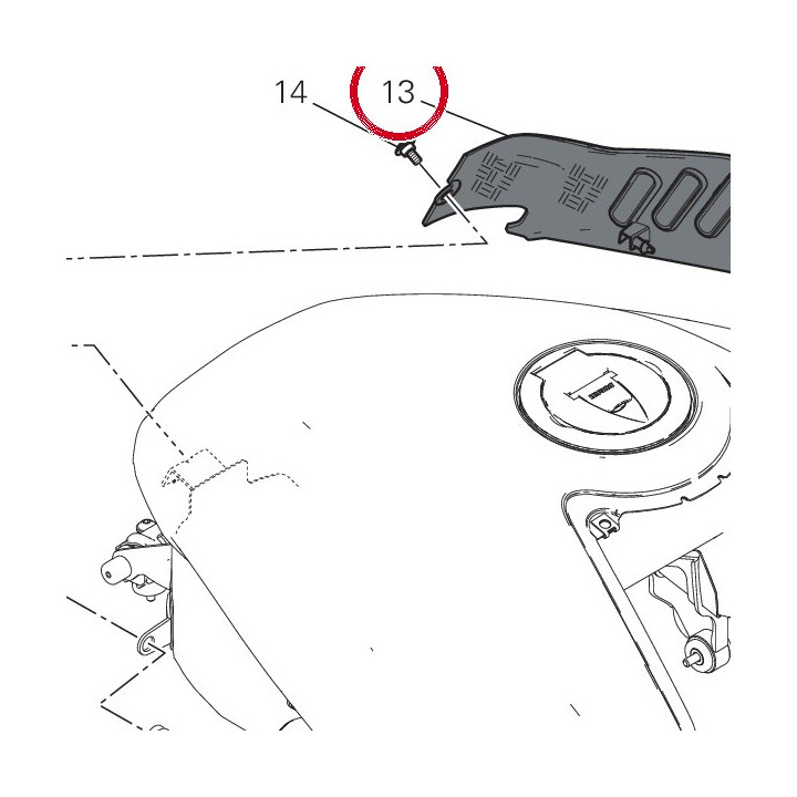 Panneau lateral gauche — réf. 482P7383AA | Ducati Store