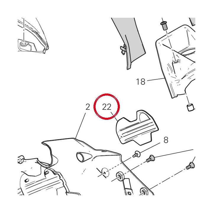 Placca cover motore sx — réf. 4801D531BB | Ducati Store