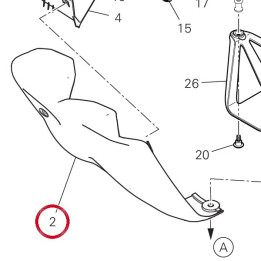 Calotte droit 4801D101AC — réf. 4801D101AC | Ducati Store
