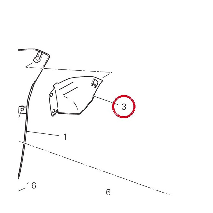 Appendix left front belly — réf. 4801D111A | Ducati Store