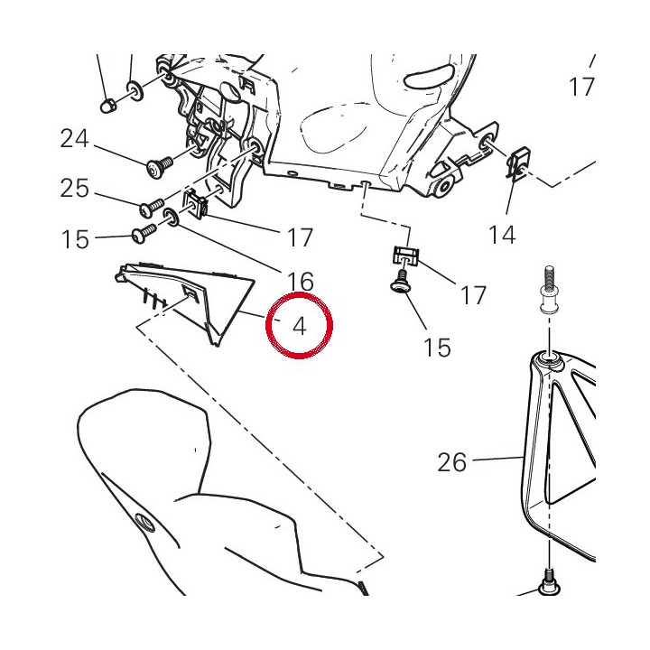 Appendix right front belly — réf. 4801D121A | Ducati Store