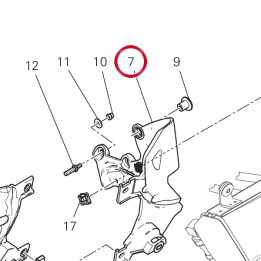 Left belly fairing support — réf. 8291P211A | Ducati Store