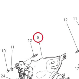 Right belly fairing support — réf. 8291P221A | Ducati Store